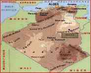 Clic sur cette carte gographique pour voir ou se situe l' ALGERIE mon pays.